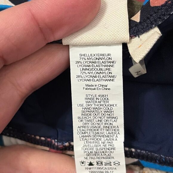 Tory Burch Clemence Cutout One Piece Swimsuit L Multicolor Prism Print Underwire - Picture 7 of 7